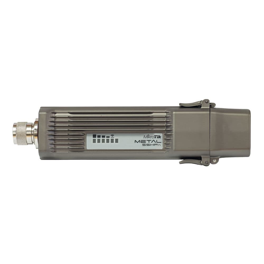 Маршрутизатор MIKROTIK RBMetal5SHPn Metal 5 with N-male connector, Super High Gain Single Chain 5GHz 802.11an wireless, 400MHz CPU, 64MB RAM, 1xLAN, PSU, POE, metal case