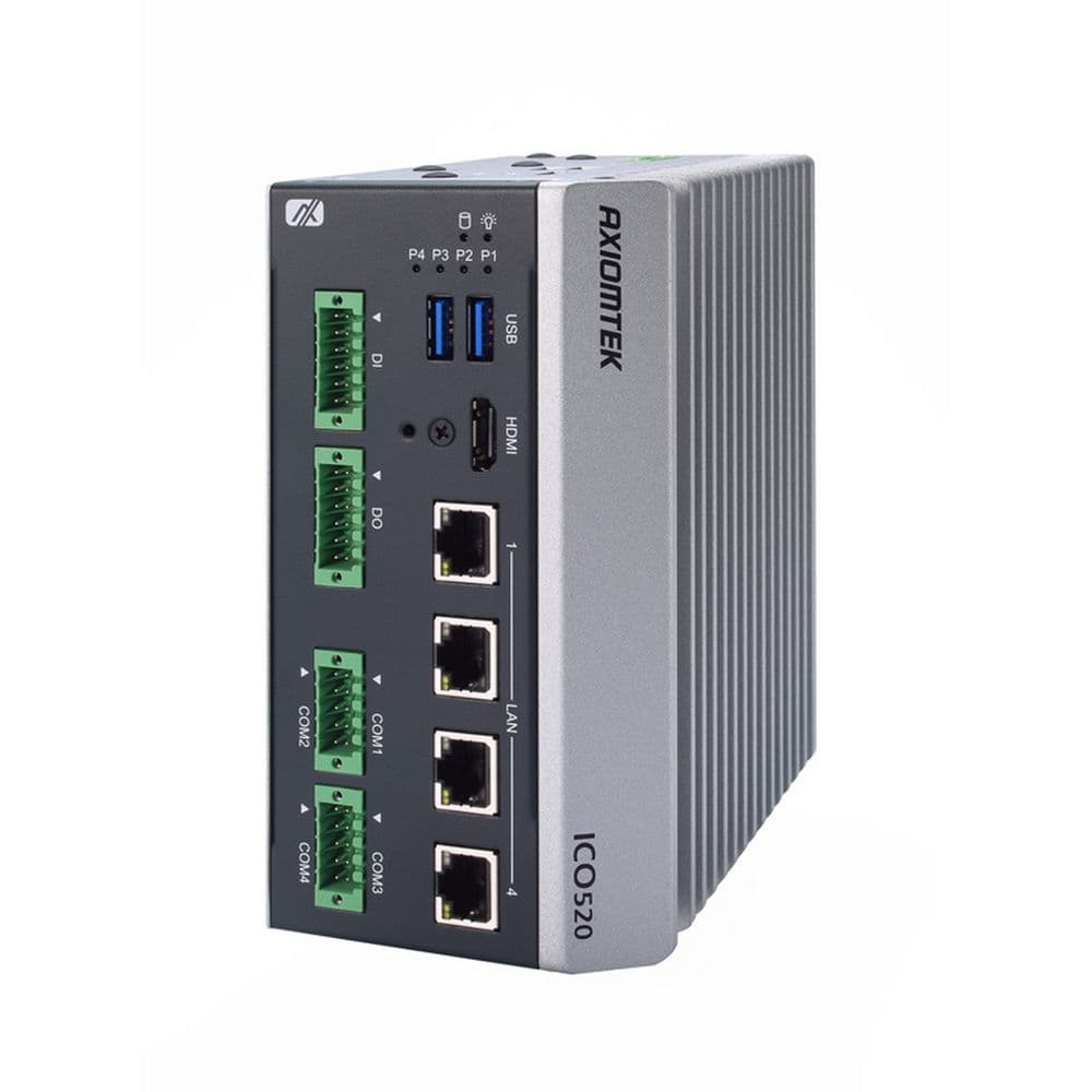 Платформа системного блока Axiomtek ICO520-ALD5-A 3LG, i5-1345UE; 16 GbRAM; M.2 128 Gb SSD, with daughter board High performance with fanless and DIN-rail design
● 12th Gen Intel® Core™ i7/i5/i3 or Celeron® processor
(Alder Lake-P)
● 4 isolated COM, isolated DIO (8-in/8-out), 4 2.5 GbE LAN
● Wide operating temperature range from -40°C to +70°C
● 9 to 36 VDC, typical