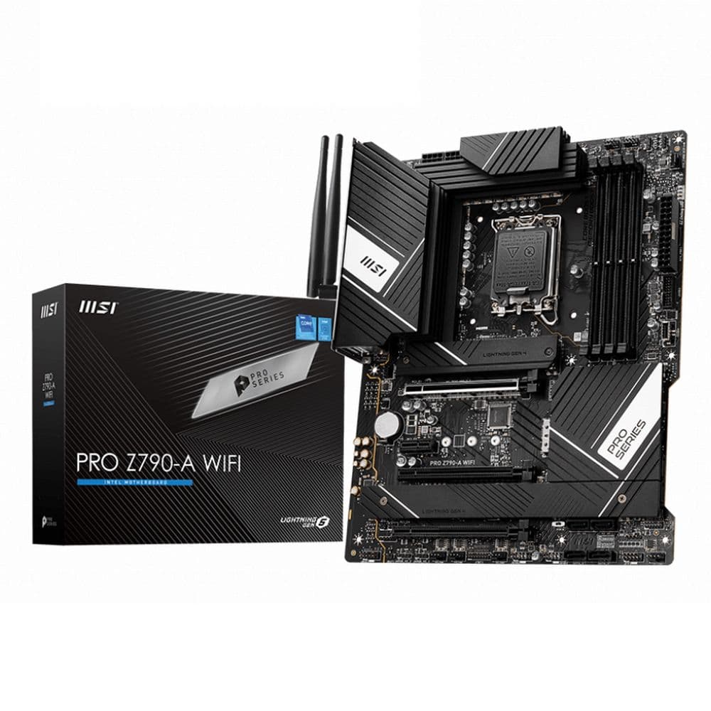 Материнская плата MSI Bad Pack PRO Z790-A WIFI MS-7E07,PRO Z790-A WIFI,911 -7E07-003 MS-7E07»PRO Z790-A WIFI»601 -7E07-020/22»801 -7E07-002»STD PRO Z790-A WIFI/Z790/LGA1700/4DDR5/3PCIEx16/1PCIEx1/4M.2/6SATA3/1USB3.2Gen2X2/4USB3