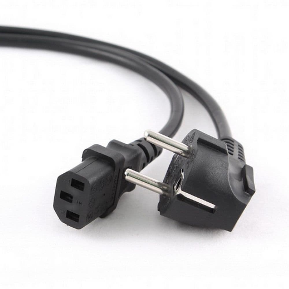 Кабель питания Cablexpert PC-186-VDE-1M 1м, Schuko- C13, VDE, 10А, черный, с заземлением, пакет