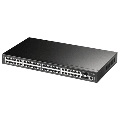 Коммутатор CUDY 48-Port Layer 3 Managed Gigabit Switch with 4 10G SFP Slots 48-Port Layer 3 Managed Gigabit Switch,48 Gigabit Ethernet ports + 4 10 Gigabit uplink SFP optical ports + 1 USB serial port + 1 console port, backplane bandwidth 176Gbps, three-layer network management function, support routing, DHCP, VLAN, MAC address, A