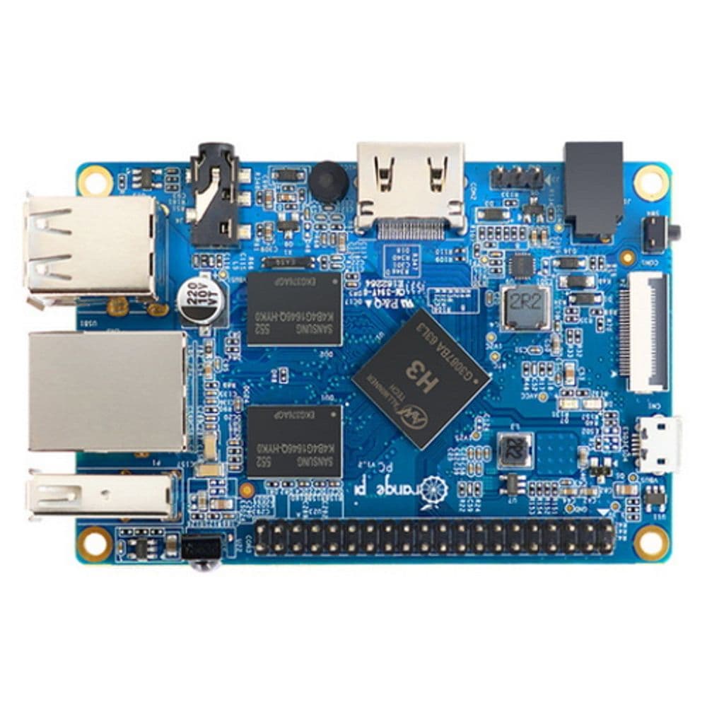 Одноплатный компьютер Orange Pi PC (RD003), Allwinner H3 1.6GHz, 1GB DDR3, HDMI, micro SD, LAN, 3xUSB, IR-port, 40xGPIO