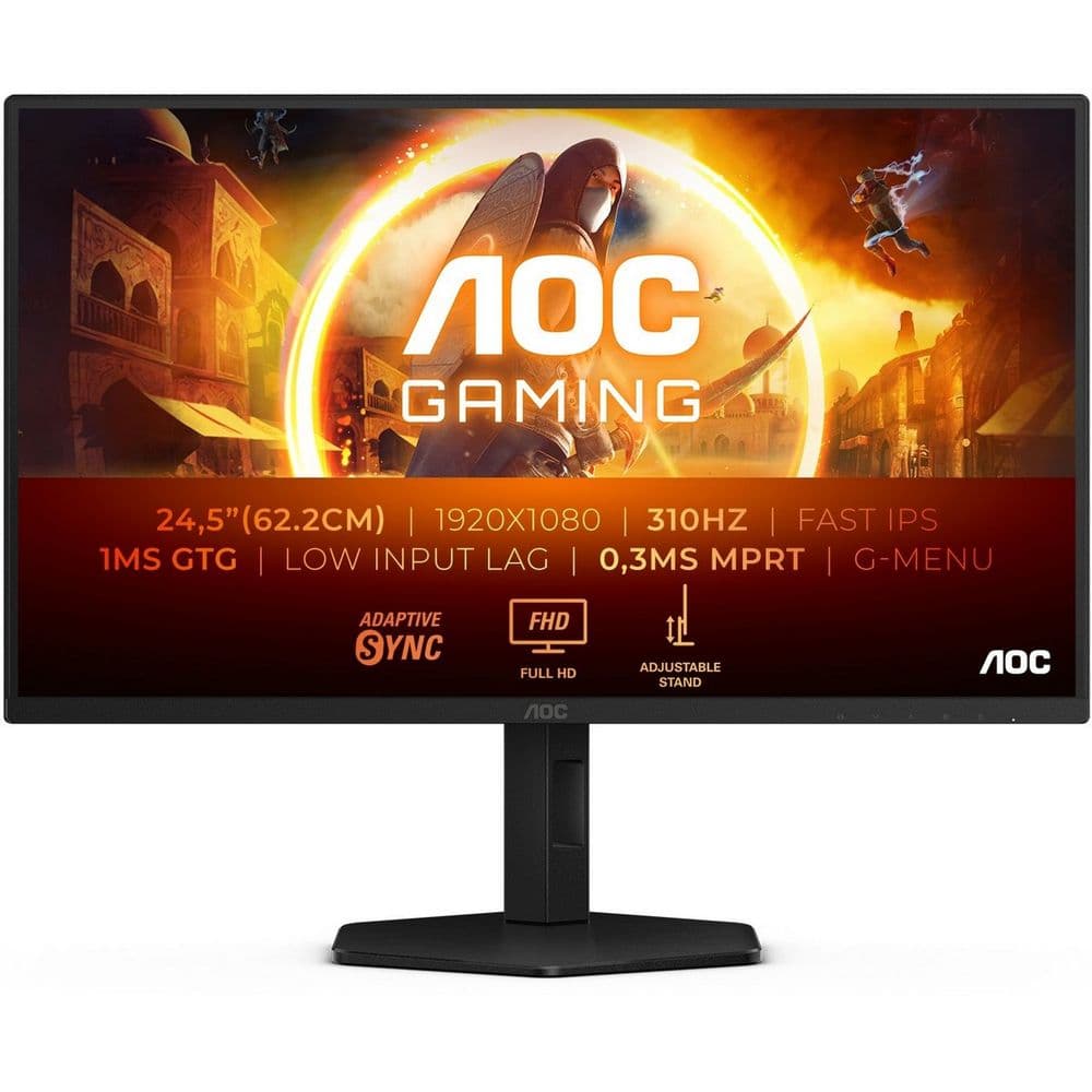 Монитор AOC 24,5" 25G4SXU, 16:9, IPS, FHD, 1ms, 400cd, 300Hz, HDMI, DP, USB, HAS