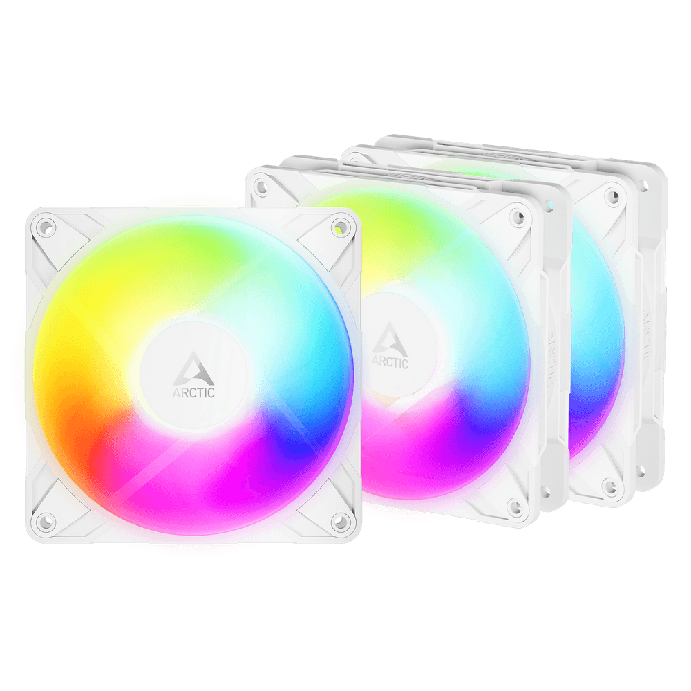 Вентилятор корпусной ARCTIC P12 PRO Reverse A-RGB White Value Pack 3 шт. (ACFAN00334A)