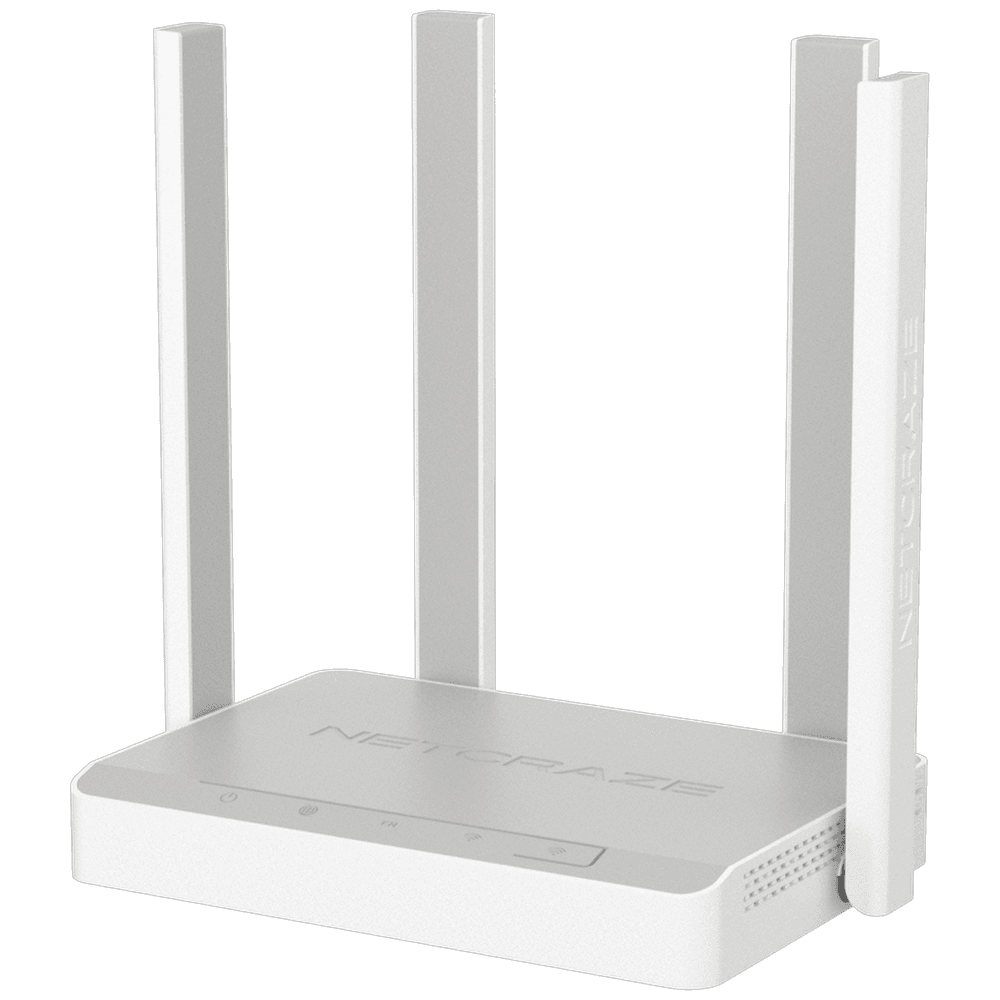 Маршрутизатор (Keenetic) Netcraze Viva (NC-1913) Гигабитный интернет-центр с Mesh Wi-Fi 5 AC1200, 4-портовым Smart-коммутатором и многофункциональным портом USB