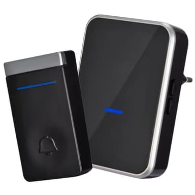 Звонок дверной кинетический SmartiNext, черно-серебристый SN-N193-BS не требует батарейки в кнопке, В комплекте: 1 внешняя кнопка и 1 внутренний блок, Радиус действия : до 150 м, Световая индикация: да, Регулировка громкости: Да, Колличество мелодий: 52,
