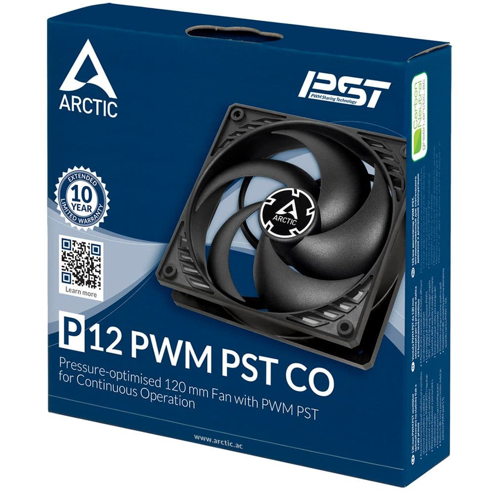 Вентилятор корпусной ARCTIC Cooling P12 PWM PST CO (black/black) (ACFAN00121A)