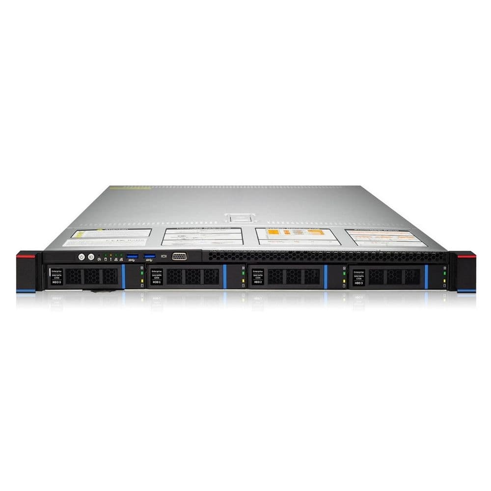 Платформа системного блока Gooxi Bad Pack Intel dual socket 32 DIMM, 1U 4-bay - w/2* 550W CRPS modules + 10GbE dual SFP+ ports (Intel 82599ES)