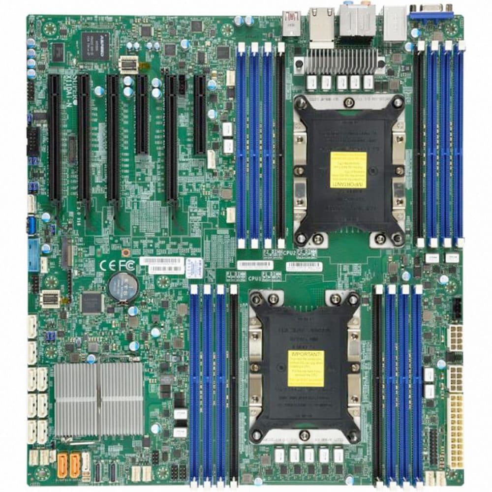 Материнская плата SuperMicro MBD-X11DAI-N-O E-ATX, Dual LGA3647, Intel C621, 16xDDR4, 10xSATA (RAID 0,1,5,10), 2x1GbE (Intel C621), IPMI 2.0 with LAN, 4xPCI-E3.0 x16 + 2xPCI-E3.0 x8, M.2 PCI-e3.0 x4 (2260,2280,22110), 2xNVMe, VGA port, Audio, RTL (279630