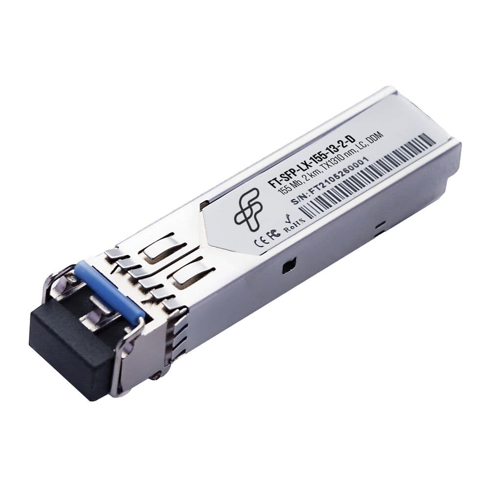 Волоконно-оптический приемопередатчик Fibertrade FT-SFP-LX-155-13-2-D Трансивер 155Mbit, SFP, 2km LX, 1310nm laser, Сделано в России, (прошивка Cisco), OEM