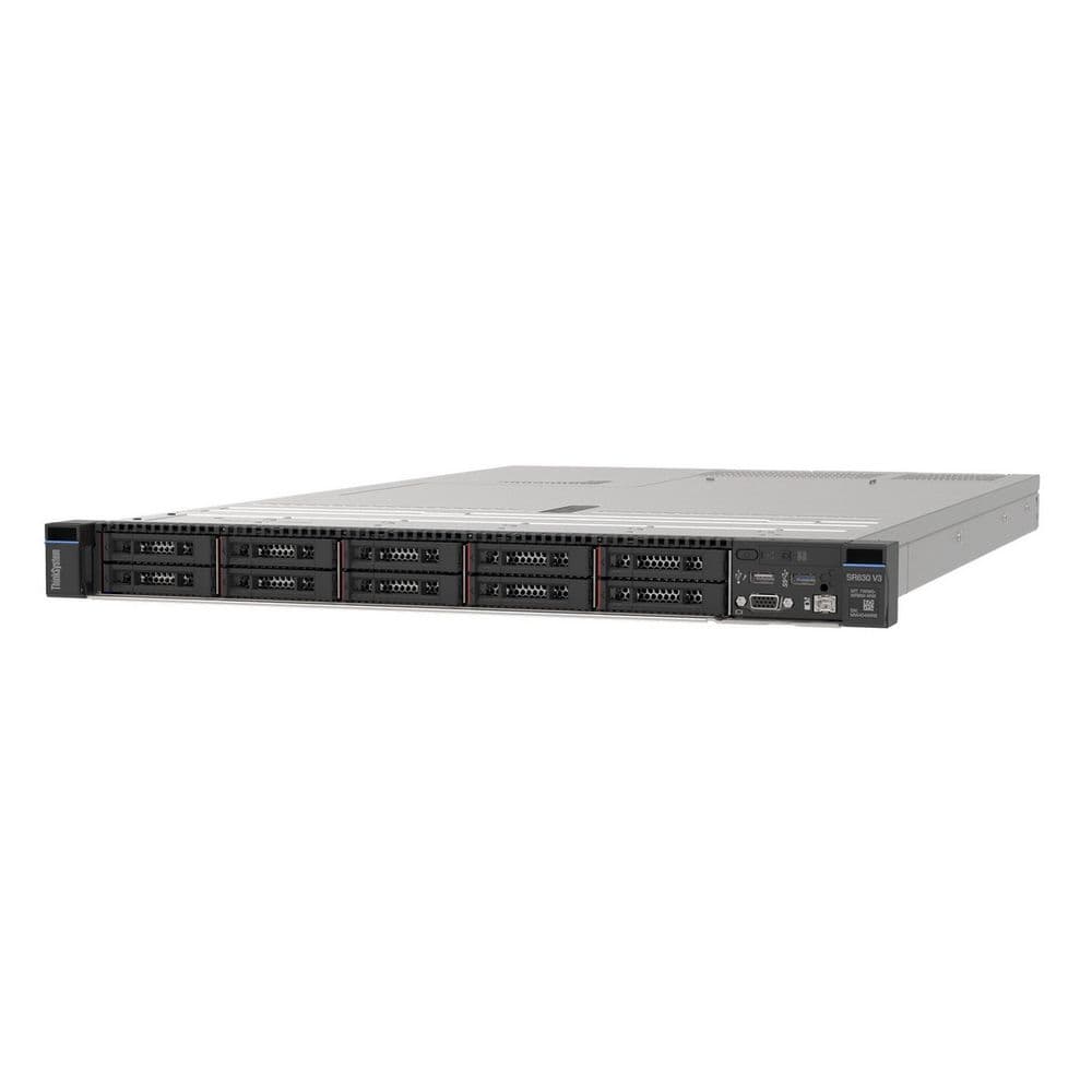 Серверная платформа с ЦПУ Lenovo ThinkSystem SR630 V3 1x Silver 4510 12C 150W 2.4G/1x 32Gb 1Rx4/9350-8i/4x 3.5" SAS; Open bay/1x1100W Titanium