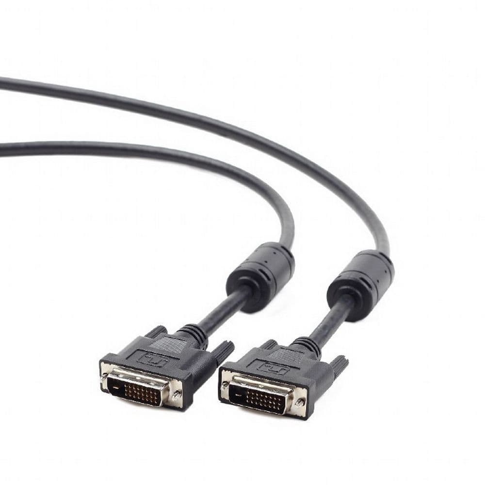 Кабель DVI-D dual link Cablexpert CC-DVI2-BK-6, 25M/25M, 1.8м, черный, экран, феррит.кольца, пакет
