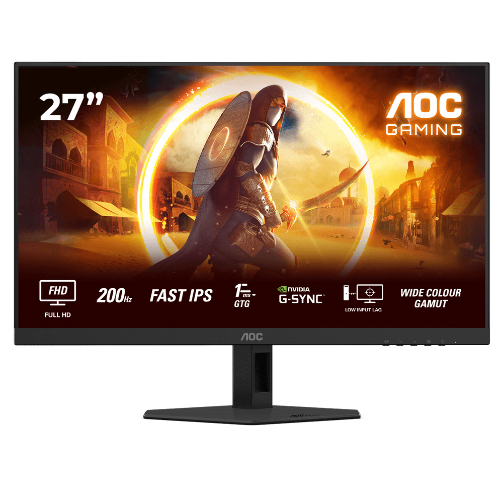 Монитор 27" AOC 27G4HRE Black (1920x1080 IPS 200Hz 0.5ms 300cd/m 1000:1 2xHDMI DP 2x2W)