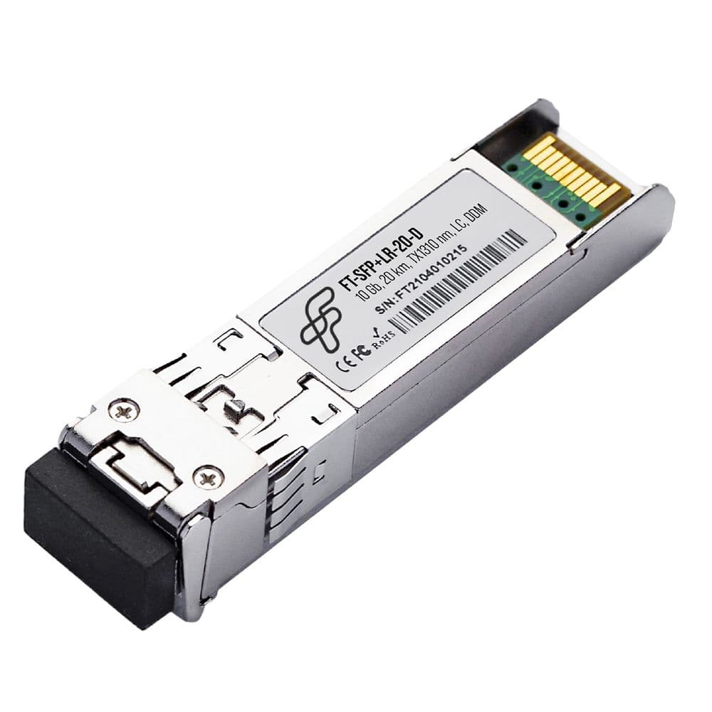 Волоконно-оптический приемопередатчик Fibertrade FT-SFP+-LR-20-D Трансивер 10G, SFP+, LC SMF 20km, 1310nm laser, (прошивка Mellanox) OEM