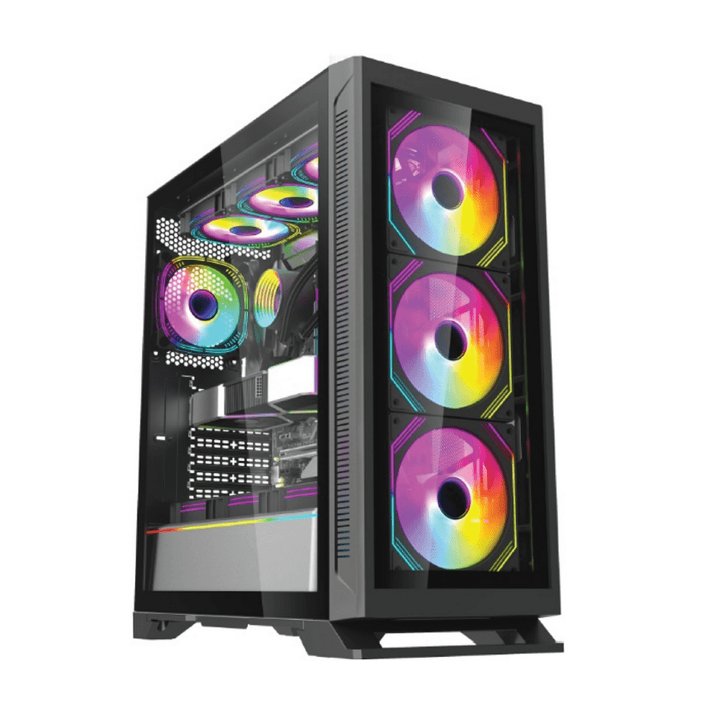 Корпус для ПК Forza FZ-G901 EATX Case, black, w/o psu,Tempered glass front panel, 2x3,5", 2x2,5",USB3.0*1+USB3.0