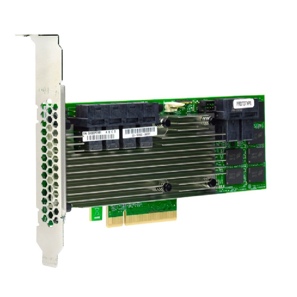 RAID-контроллер Broadcom 9361-24i SGL (05-50022-00) PCIe 3.0 x8 LP, SAS/SATA 12G, RAID 0,1,5,6,10,50,60, 24port(6*int SFF8643), Cache 4GB, 3324ROC, RTL