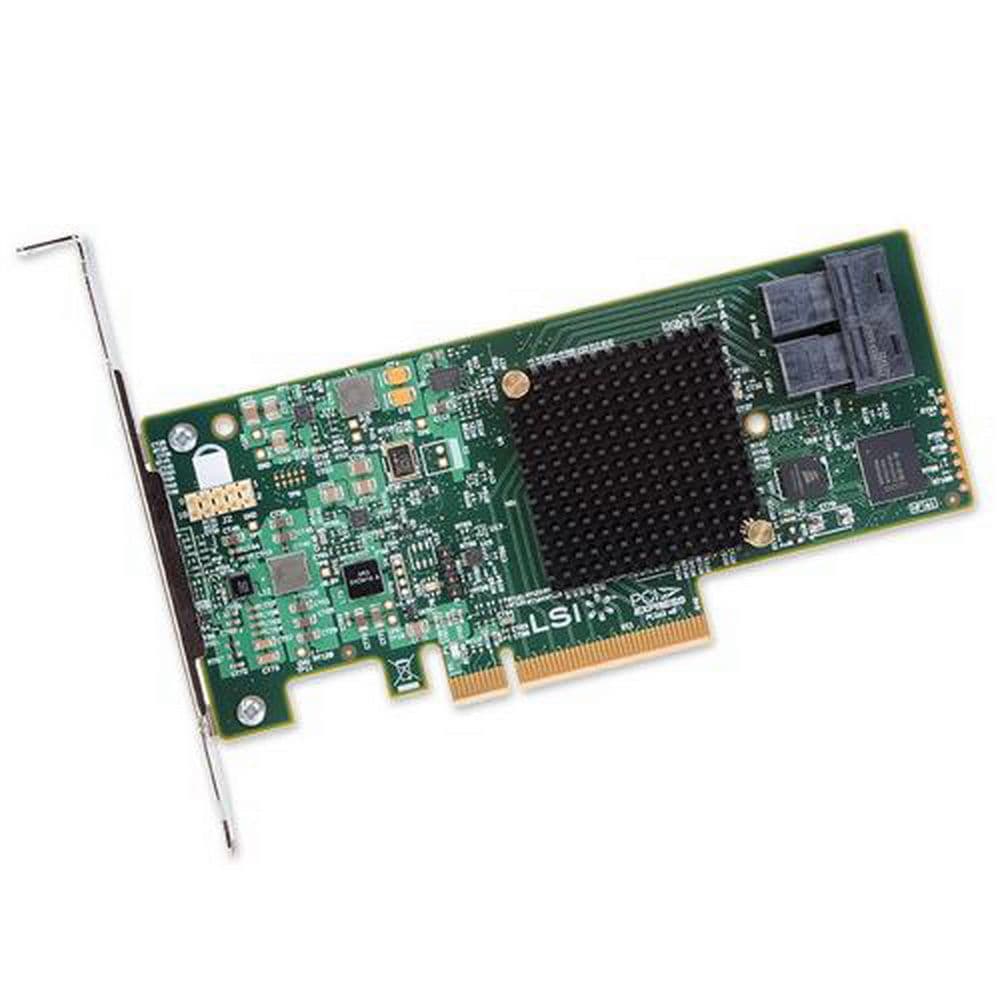 RAID-контроллер Broadcom 9341-8i SGL (LSI00407 / 05-26106-00) PCIe 3.0 x8 LP, SAS/SATA 12G, RAID 0,1,5,10,50, 8port(2*int SFF8643), 3008ROC