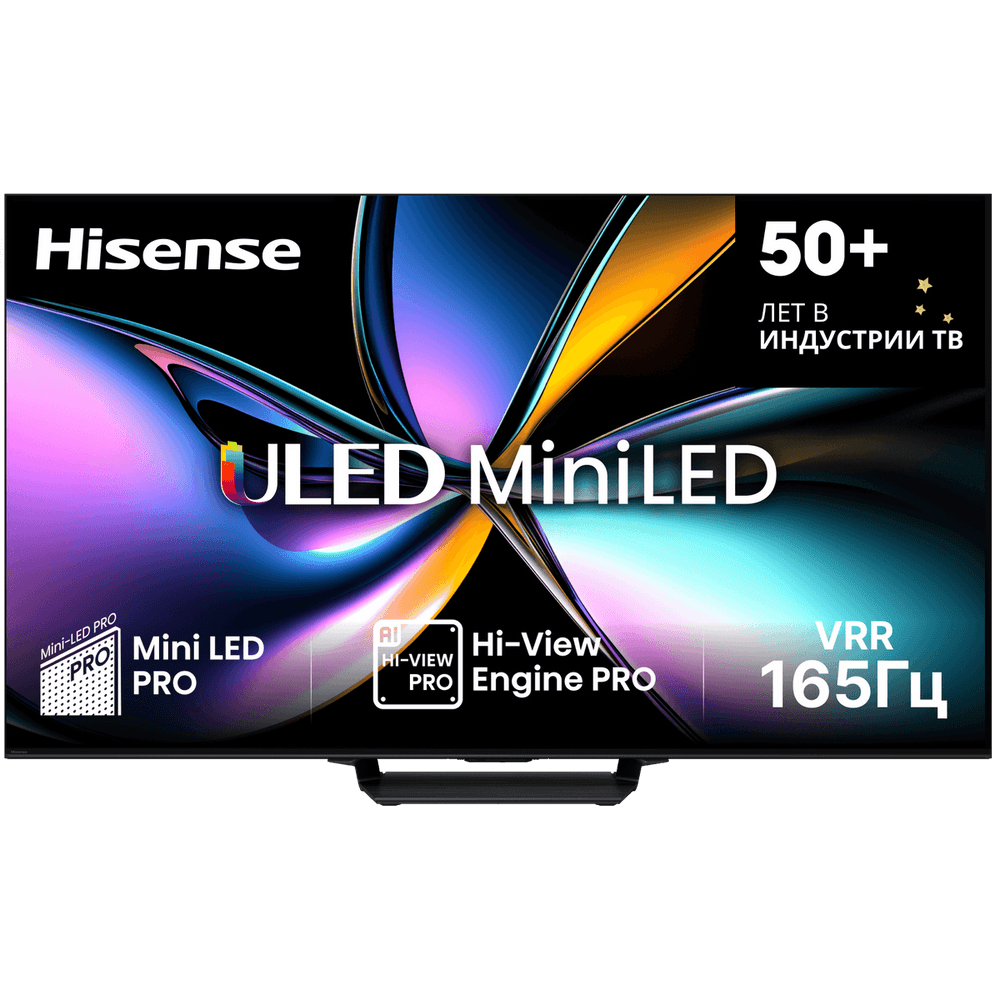 Телевизор Hisense 85'' 85U7Q PRO черный Mini LED UHD 144-165Hz(VRR) Smart TV