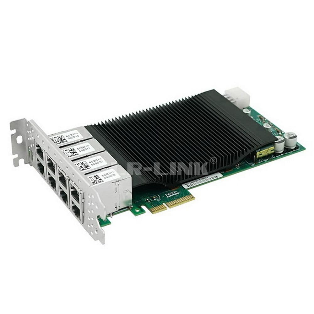 Сетевой адаптер Lr-Link LRES2008PT PCIe 2.1 x4, Intel i350, 8*RJ45 1G NIC Card, Dual Slot