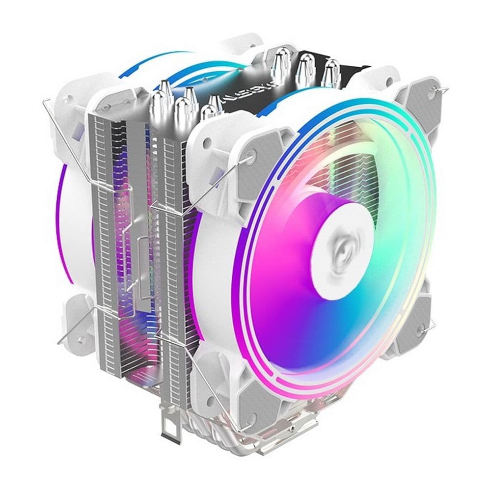 Вентилятор ALSEYE H120D (White) TDP: 200W Product Dimensions:123x154x106mm Heatsink Dimensions:154x123x58mm Heatsink Weight:518g Heat Pipe:O6mmx6pcs Fan Dimensions-:120x120x25mm