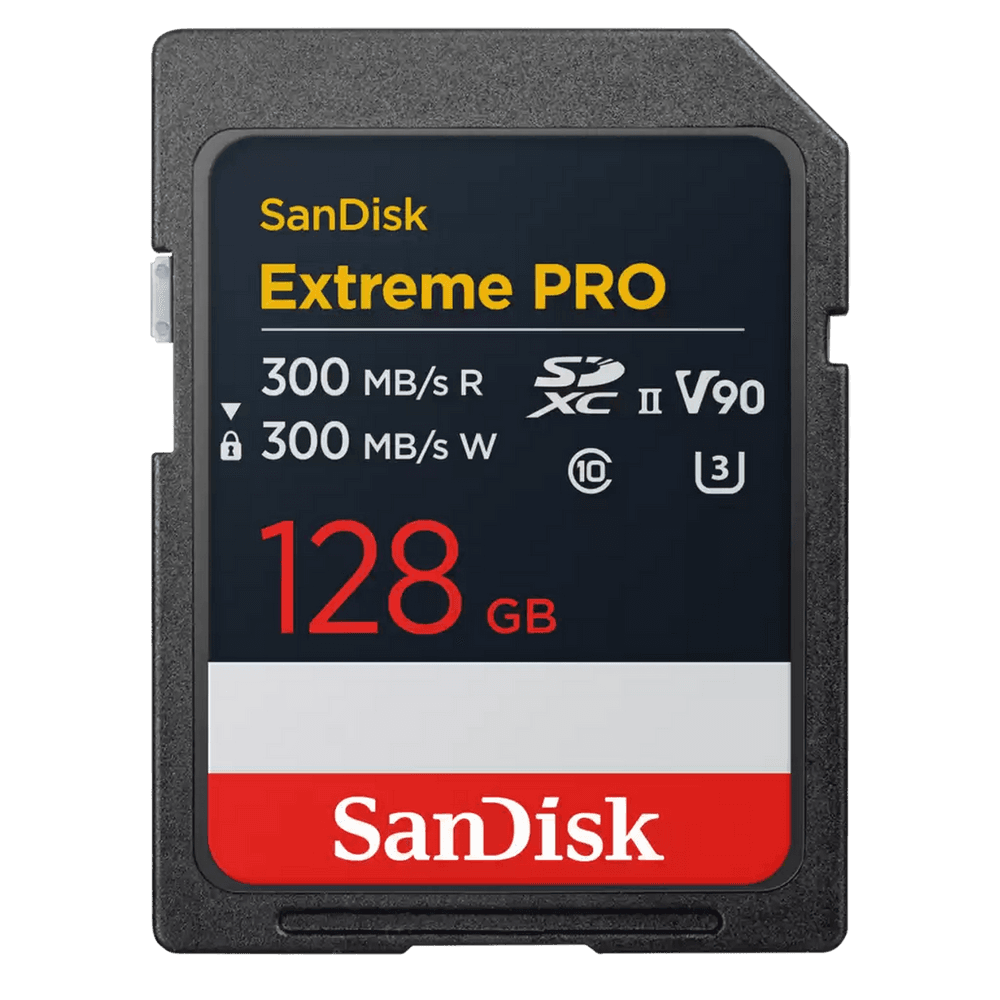 Карта памяти SanDisk Extreme PRO 128GB SDXC Memory Card up to 300MB/s, UHS-II, Class 10, U3, V90