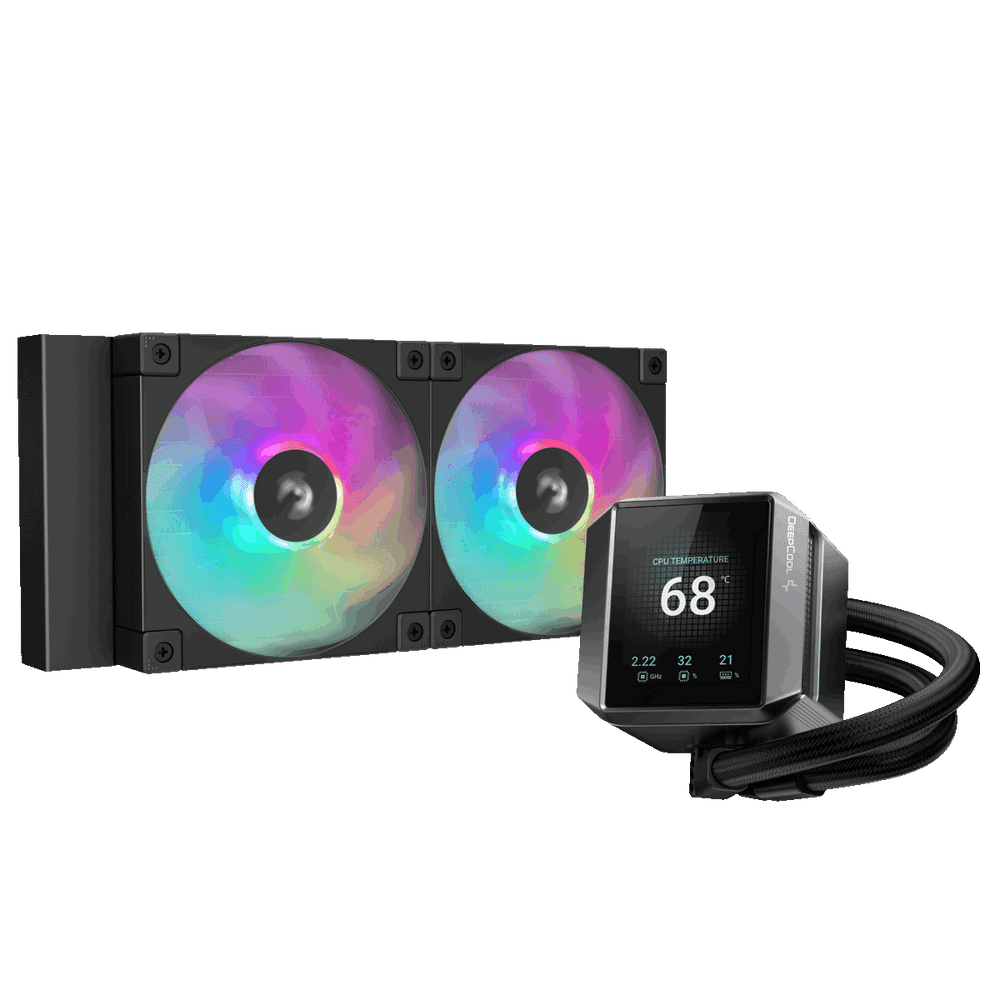 R-LX550-BKADSNC-G-1 - Система жидкостного охлаждения для процессора DeepCool Mystique 240 ARGB черный (R-LX550-BKADSNC-G-1)