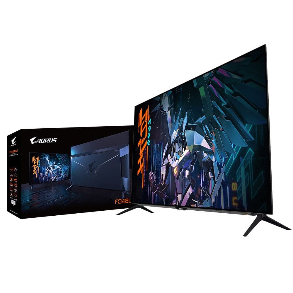Монитор Gigabyte AORUS 47.53" FO48U-EK Gaming monitor Black (OLED, 3840x2160, HDMI+HDMI+DP, 1 ms, 178°/178°, 135 cd/m, 135000:1, 2xUSB3.0, USB Type-C, 120Hz, MM) (9DAFO48U-00-1ABEK)