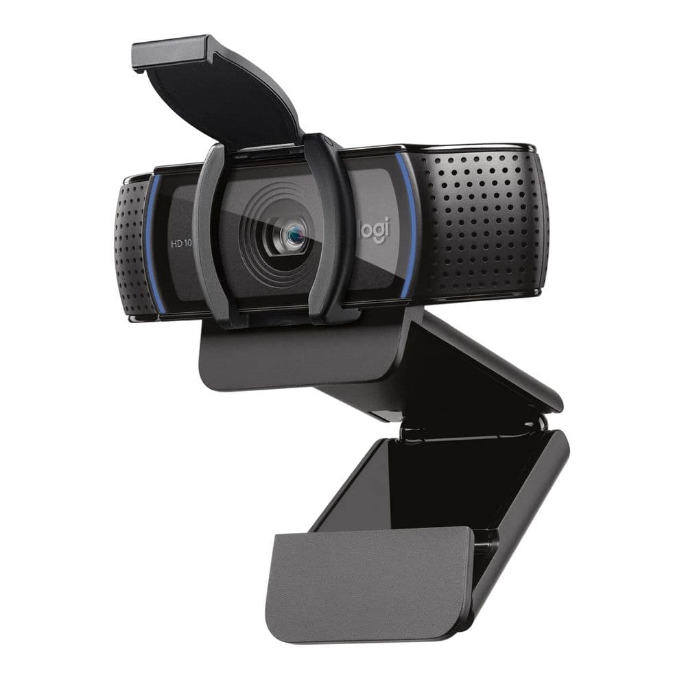 Веб-камера Logitech C920e черная, 3Mp, FHD 1080p@30fps, автофокус, угол обзора 78°, складная подставка, USB2.0, кабель 1.5м
