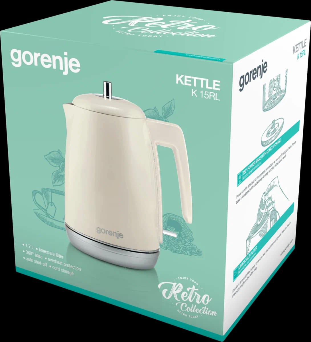 Чайник K15RL 742730 бежевый GORENJE