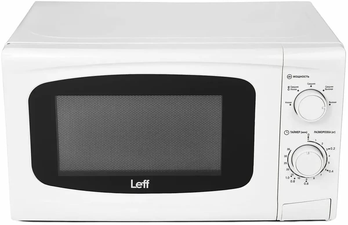 Микроволновая печь LEFF 20MM721W белый, 20 л, 700 Вт, переключатели - поворотный механизм