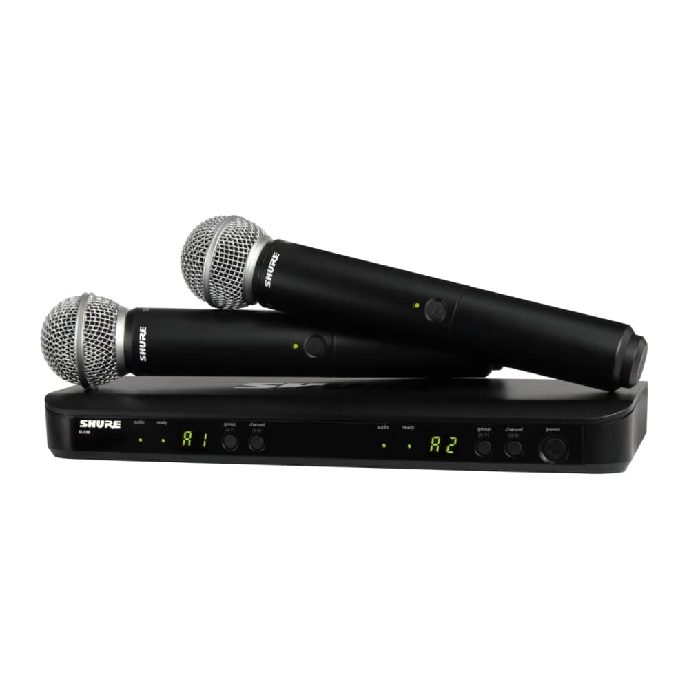 BLX288E/SM58. Двухканальная радиосистема Shure с двумя ручными передатчиками SM58