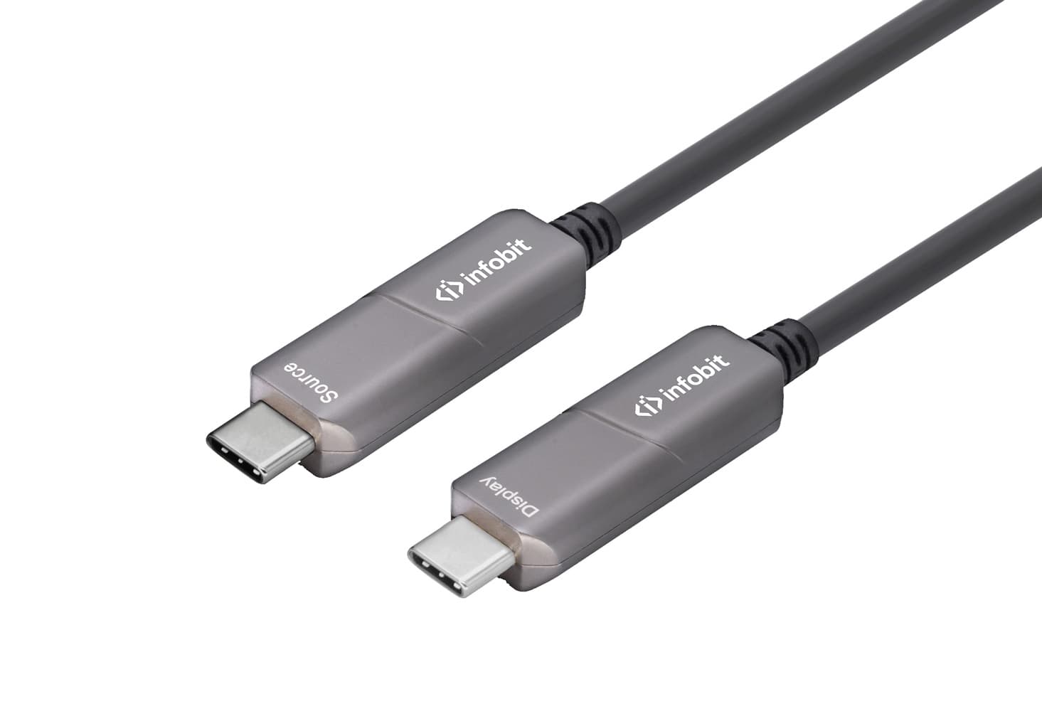 Кабель активный оптический USB 3.1 CM-CM, совместим с DP1.2, 21,6 Гбит/с (5,4 Гбит/канал), поддерживает аудио и видео, без PD, совместим с USB 2.0, 5 м