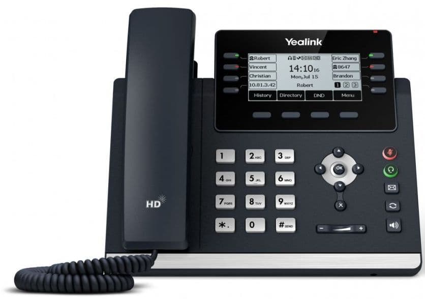 Ip-телфон YEALINK SIP-T43U, 12 аккаунтов, BLF, PoE, GigE, без БП, шт
