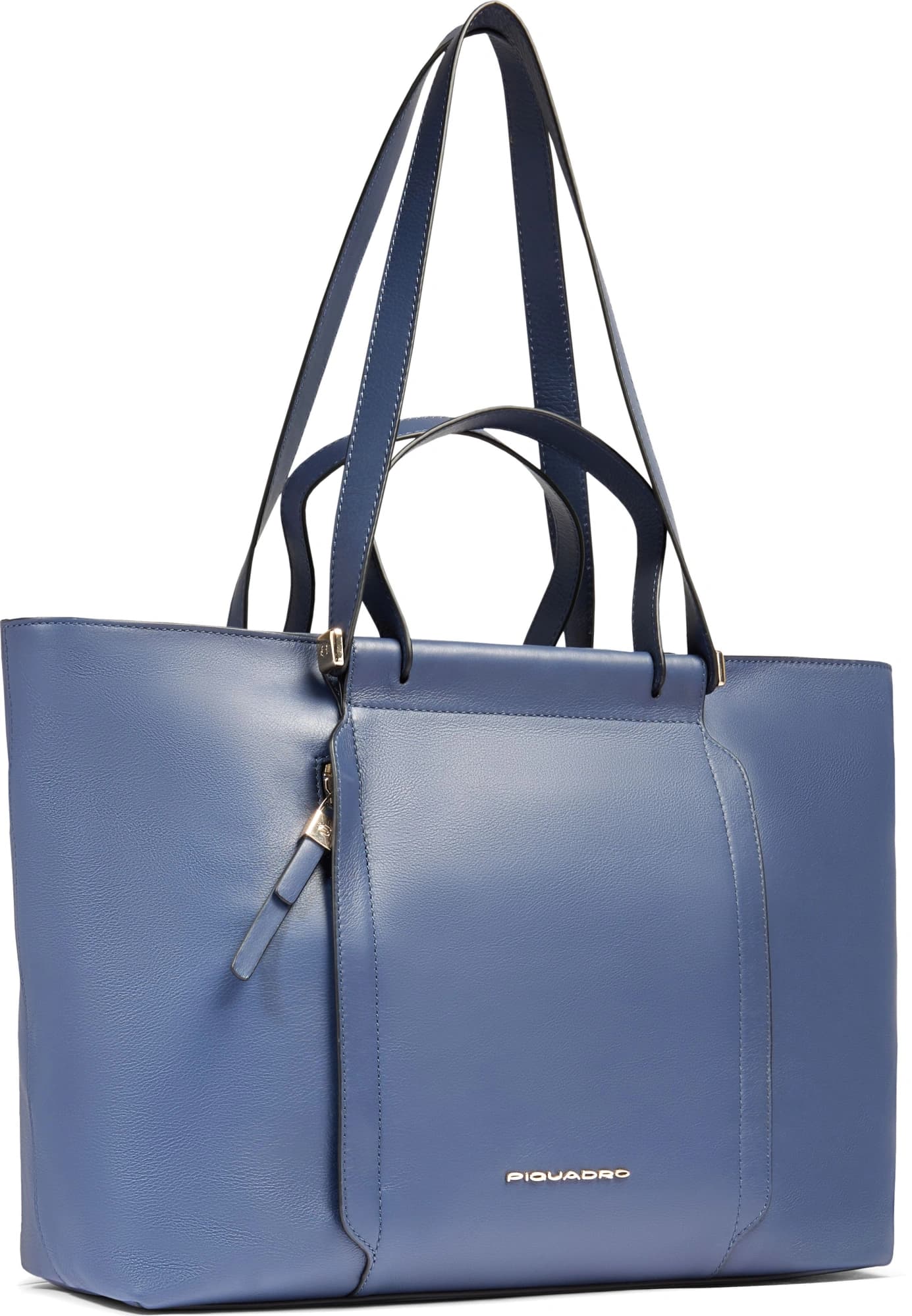 Деловая сумка женская Piquadro Circle BD3336W92/BLU4 с отделением для ноутбука 14" синяя натур.кожа