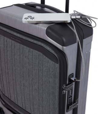 Чемодан Piquadro PQ LIGHT PREMIUM (BV4426PQLP/GRN) 40x55x20см 38л. 3.47кг. поликарбонат/алюм./натур.кожа серый