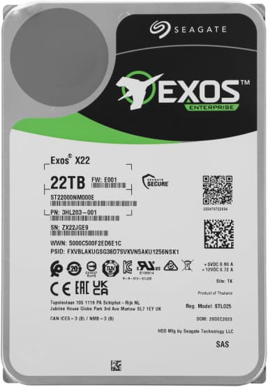 Жесткий диск Seagate SAS 3.0 22TB ST22000NM000E Server Exos X22 4KN (7200rpm) 512Mb 3.5"