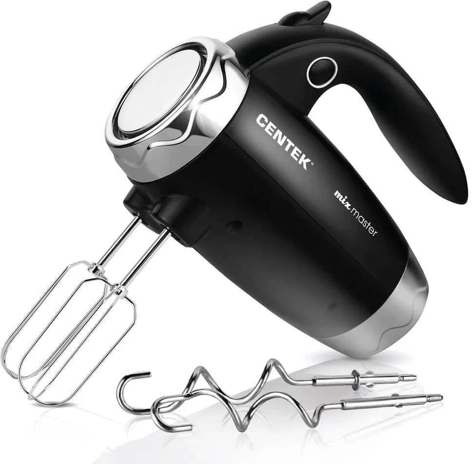 Миксер ручной Centek CT-1115 350Вт черный/хром