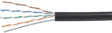 Кабель информационный Cabeus UTP-4P-Cat.5e-SOLID-OUT-PE-UV-100 кат.5E U/UTP 4 пары PE внешний 100м черный
