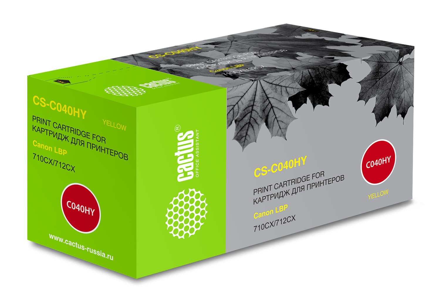 -/ Картридж лазерный Cactus CS-C040HY 040 H Y желтый (10000стр.) для Canon LBP 710CX/712CX I-Sensys