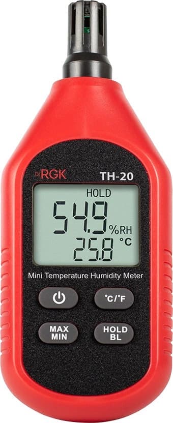 Термогигрометр RGK TH-20 портативный красный/черный