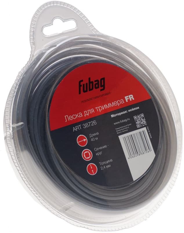 Леска для садовых триммеров Fubag FR d=2.4мм L=40м