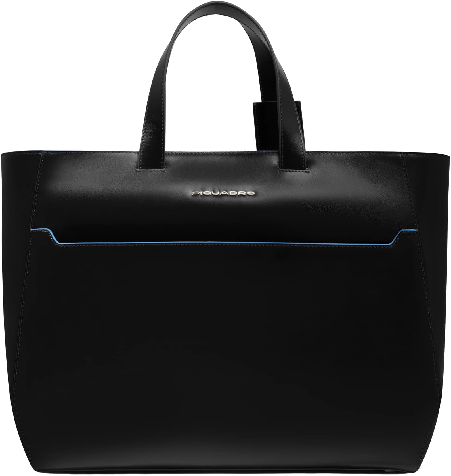 Деловая сумка женская Piquadro Blue Square BD6680B2/N с отделением для ноутбука 15.6" черная натур.кожа