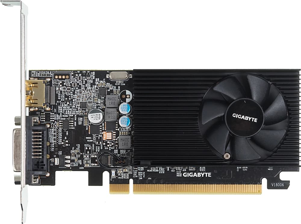 Видеокарта Gigabyte GT1030 2GB GDDR4 64bit DVI-D HDMI 1FAN LP RTL