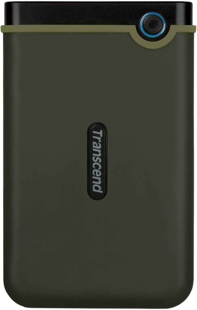 Внешний жесткий диск 1TB Transcend StoreJet 25M3G, 2.5", USB 3.1, резиновый противоударный, Милитари зеленый