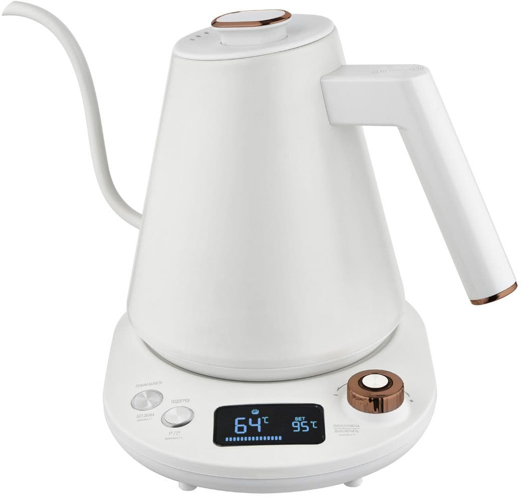 Чайник электрический Centek CT-1005 1л. 1100Вт белый корпус: металл (CT-1005 WHITE)