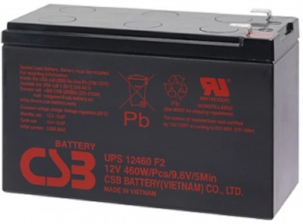Аккумулятор CSB UPS 12460 F2 (12V, 9 Ah) для UPS