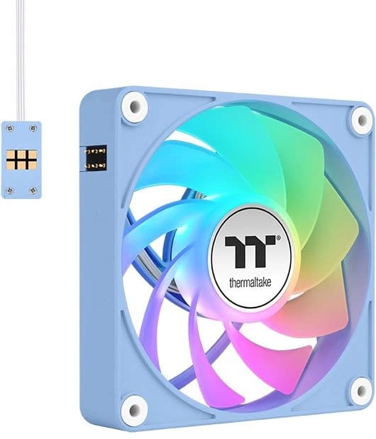 Комплект вентиляторов для корпуса Thermaltake CT120 EX Reverse ARGB Sync (3 шт.) голубой, 120 мм, 2000 об/мин, 31.2 дБ, 4 pin