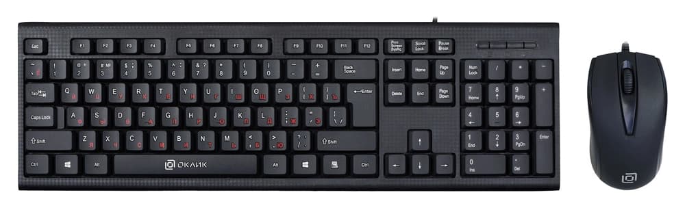 Комплект (клавиатура + мышь) OKLICK 630M Black USB