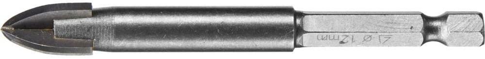 Сверло Stayer 2985-12_z01 по каф/керамогр/стек Д=12мм Дл=95мм (1пред.) для дрелей