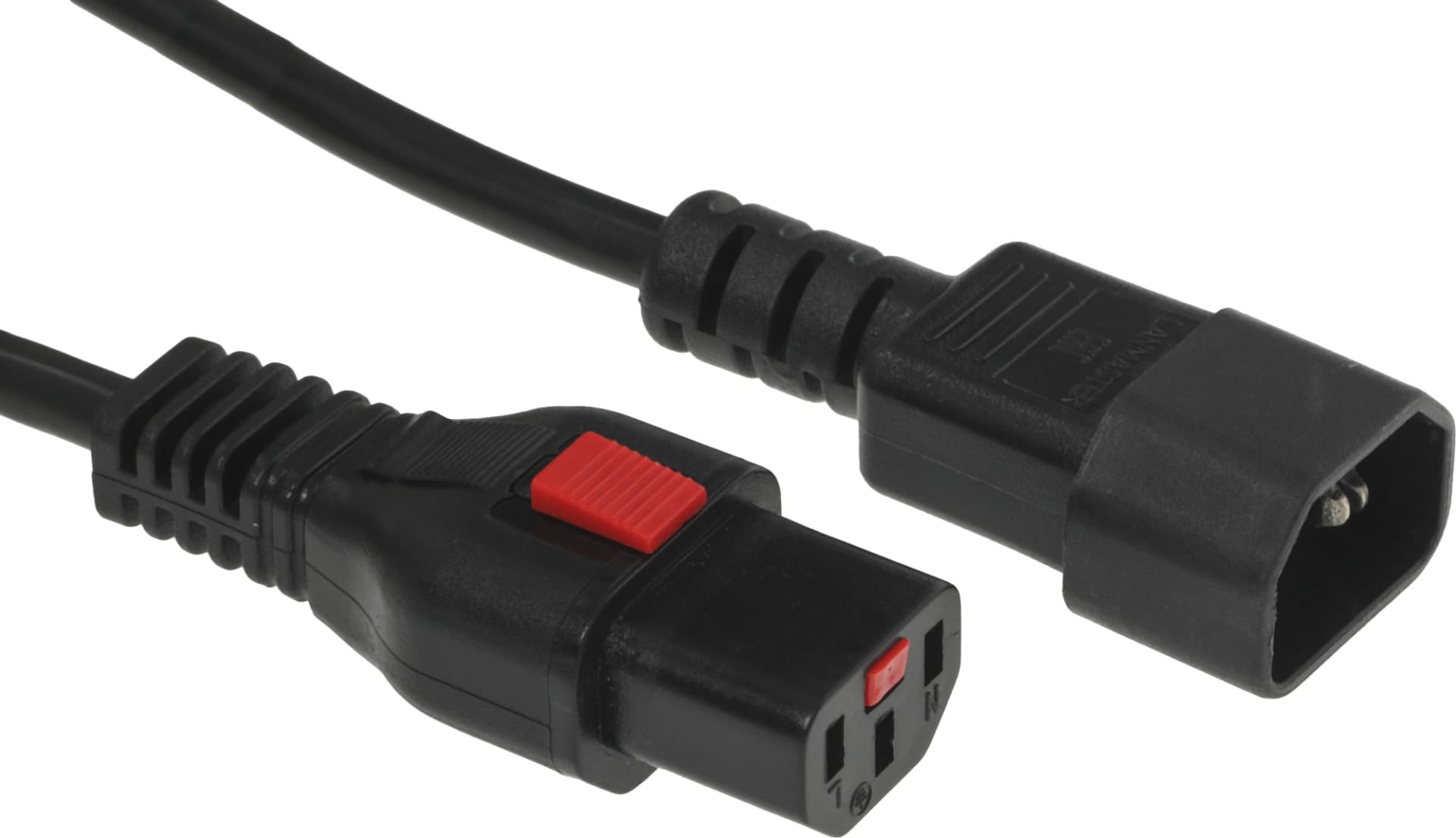 Кабель питания C13 - C14, 0.5м, Lanmaster LAN-PP13L/14-0.5-BK